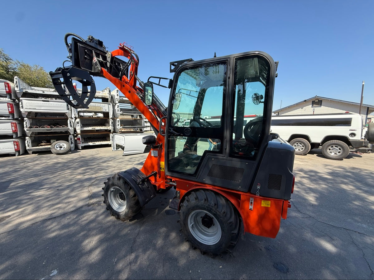 Everun EREL10 Electric Wheel Loader with Cab - 1-Ton Front Loader - 72V LiPo - Brand New