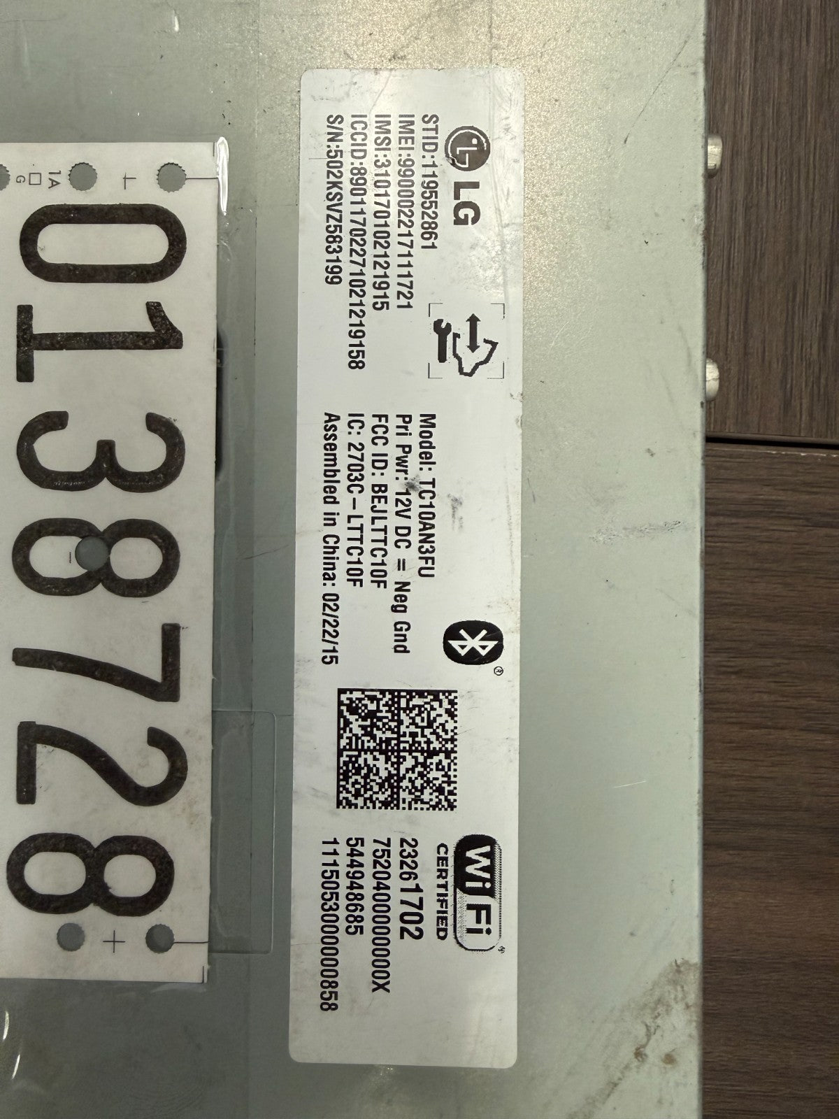 OEM LG TC10AN3FU Bluetooth WiFi Communication Module Receiver Unit 23261702