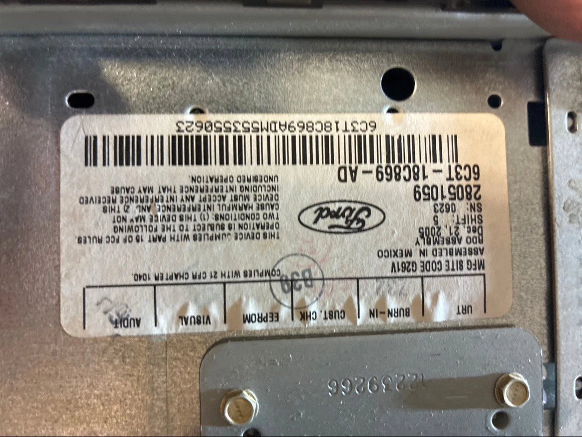 2006 Ford F-250 F-350 Super Duty Radio AM FM CD 6C3T-18C869-AD Tested Working