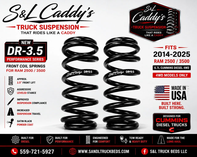 S&L Caddy's DR-3.5 Performance Series Front Coil Springs 2014-2025 Ram 2500/3500