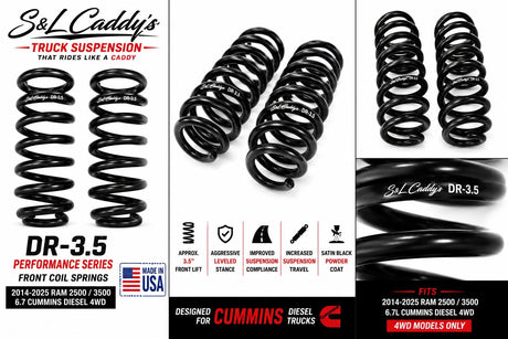 S&L Caddy's DR-3.5 Performance Series Front Coil Springs 2014-2025 Ram 2500/3500