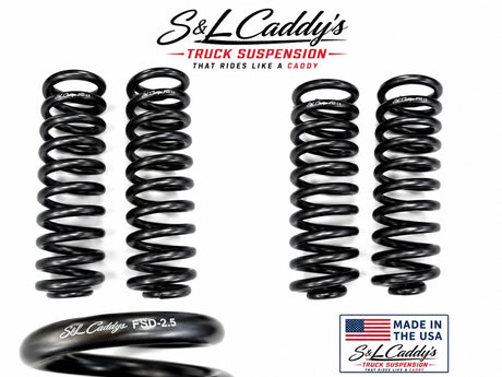 S&L Caddy’s FSD-2.5 Front Coil Springs 2005-2025 Ford F-250 F-350 Powerstroke 4WD