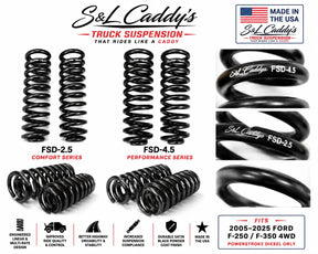 S&L Caddy’s FSD-4.5 Front Coil Springs 05-25 Ford F250 F350 Powerstroke 4WD