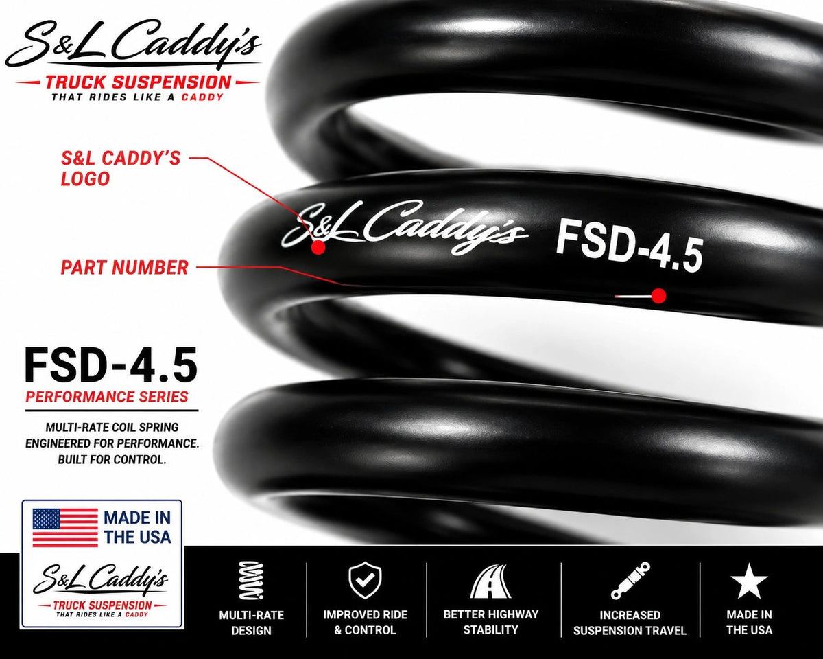 S&L Caddy’s FSD-4.5 Front Coil Springs 05-25 Ford F250 F350 Powerstroke 4WD