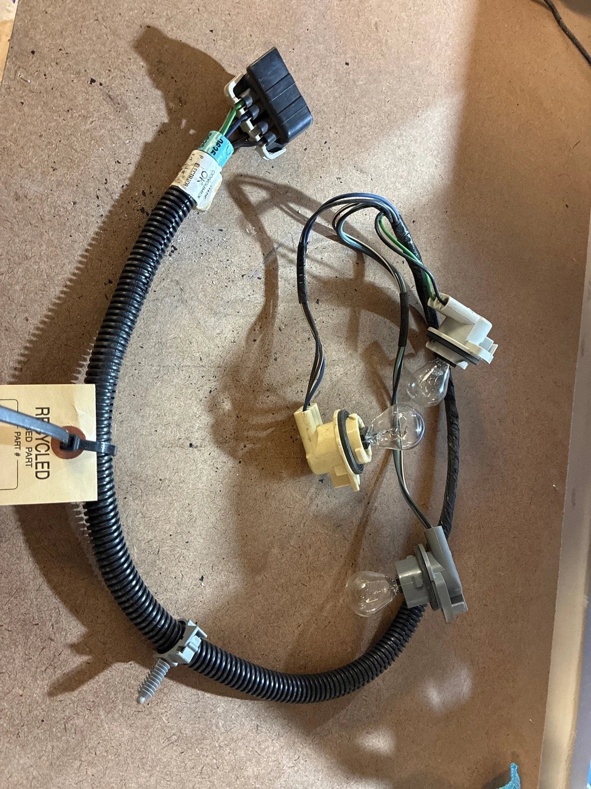 GM Tail Light Wiring Harness OEM 15223305 3-Socket With Bulbs