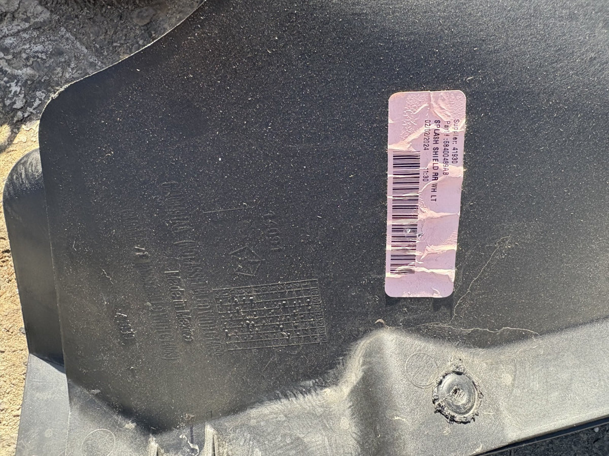 2019-2024 Dodge Ram 2500 3500 OEM Rear Left Splash Shield 68400489AB