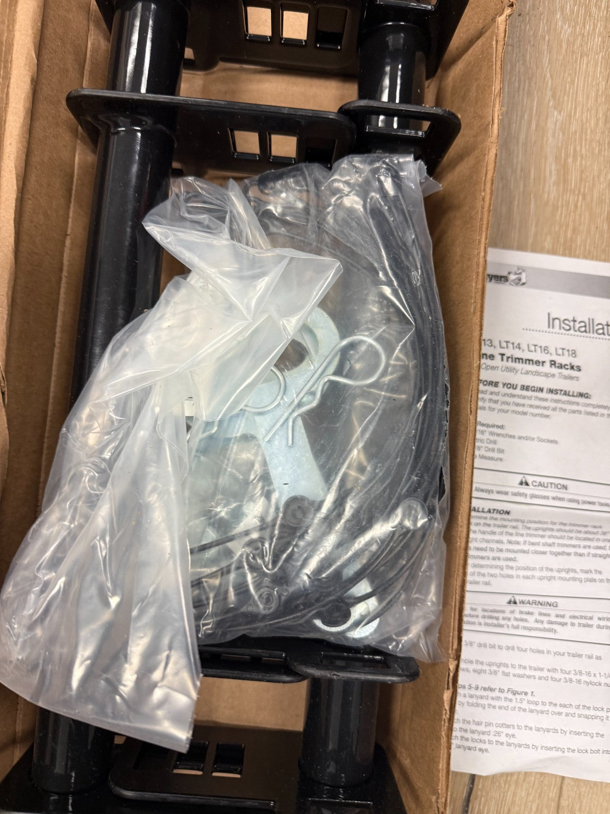 Buyers Products TL13 Locking 3 Position Trimmer Rack Holds 3 Weed Eaters 724920072465