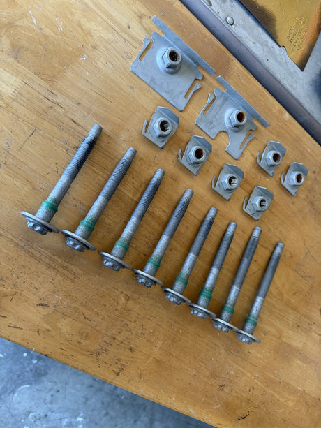 2017-2025 Ford OEM F250 F350 Truck Bed Mounting Bolts and Clip Retainer Set