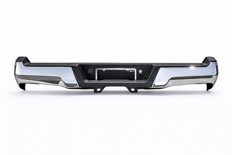 2017-2022 Ford F250 F350 Rear Bumper Chrome OEM w/ Step Pad No Sensor Holes SD