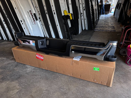 2017-2023 Ford F250/350 Rear Bumper Chrome OEM. NON SENSOR New STEP 23